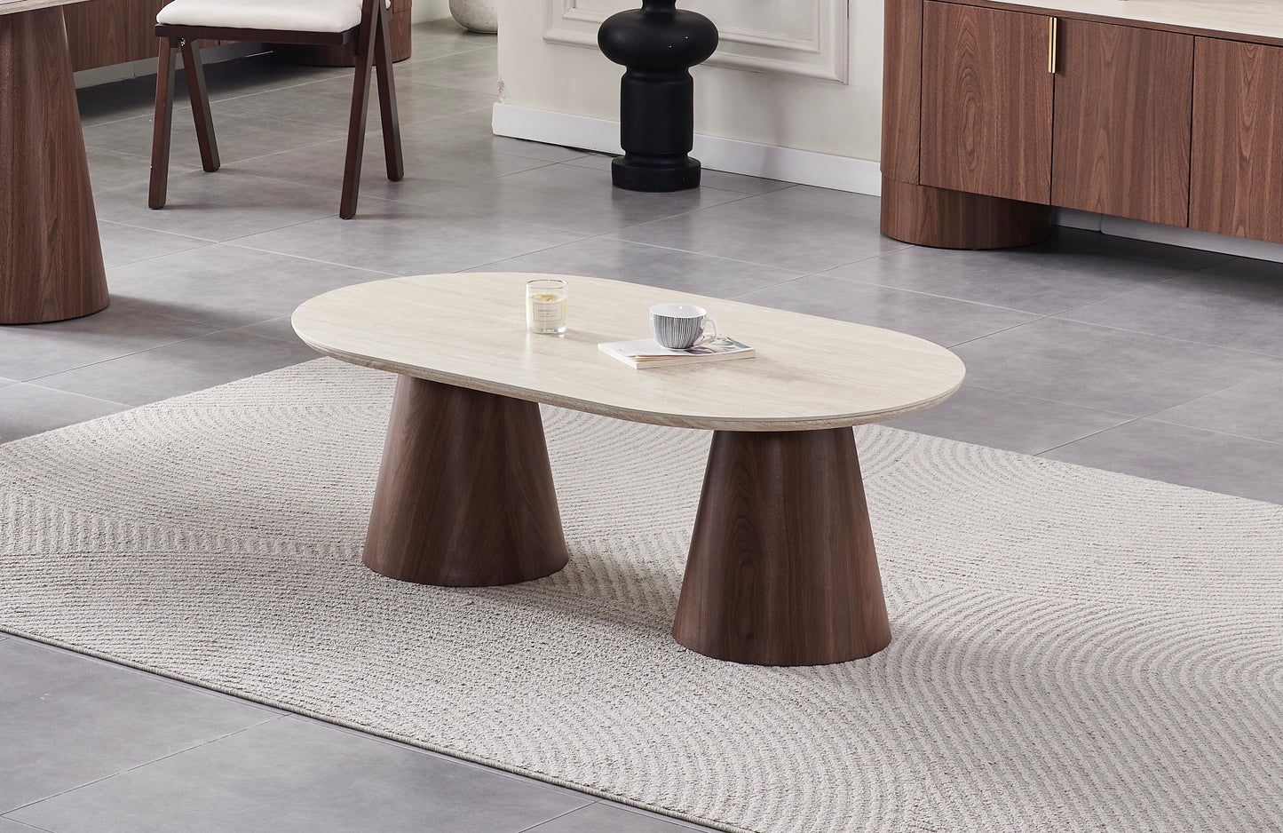 TABLE BASSE ICONIC NOYER TRAVERTIN 120