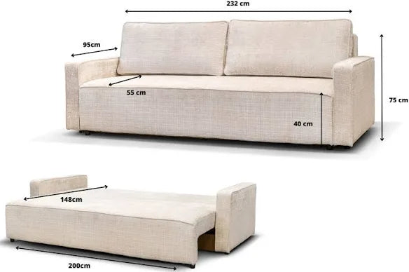 Nicole Convertible Marbella Blanc Cassé