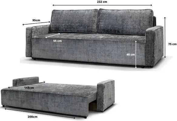 Nicole Convertible Marbella Gris Anthracite