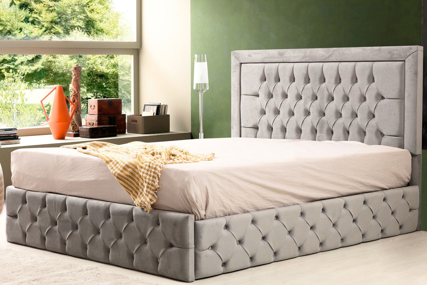 CADRE DE LIT ROMA GRIS