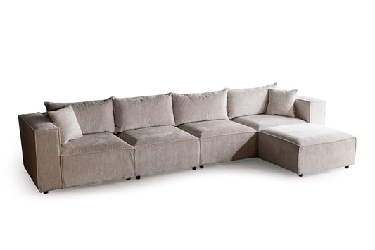 Canapé Élégance Modulable Marbella Beige 4+1