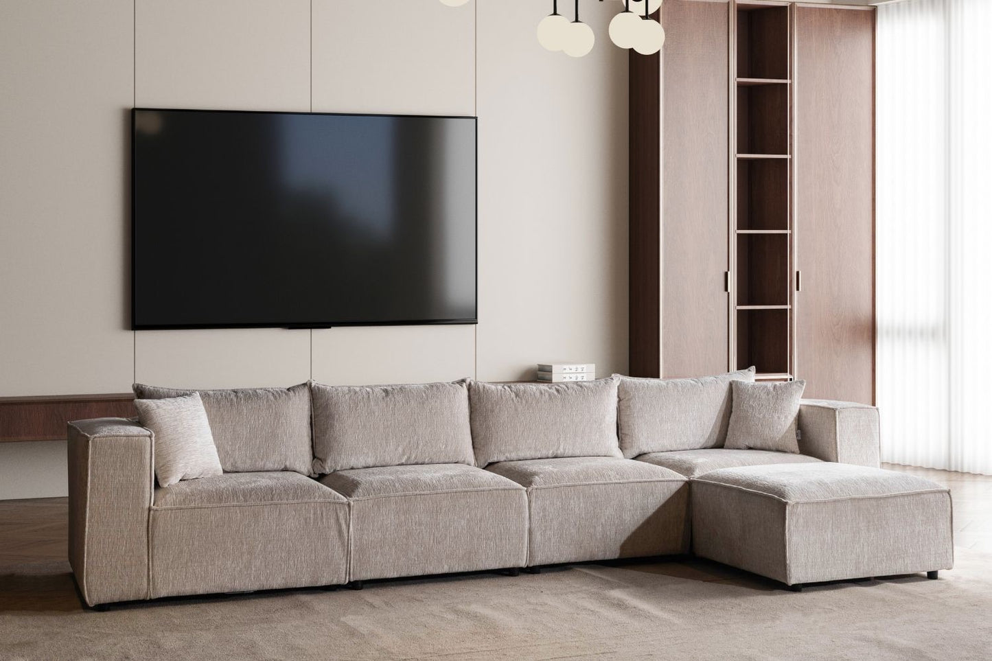 Canapé Élégance Modulable Marbella Beige 4+1