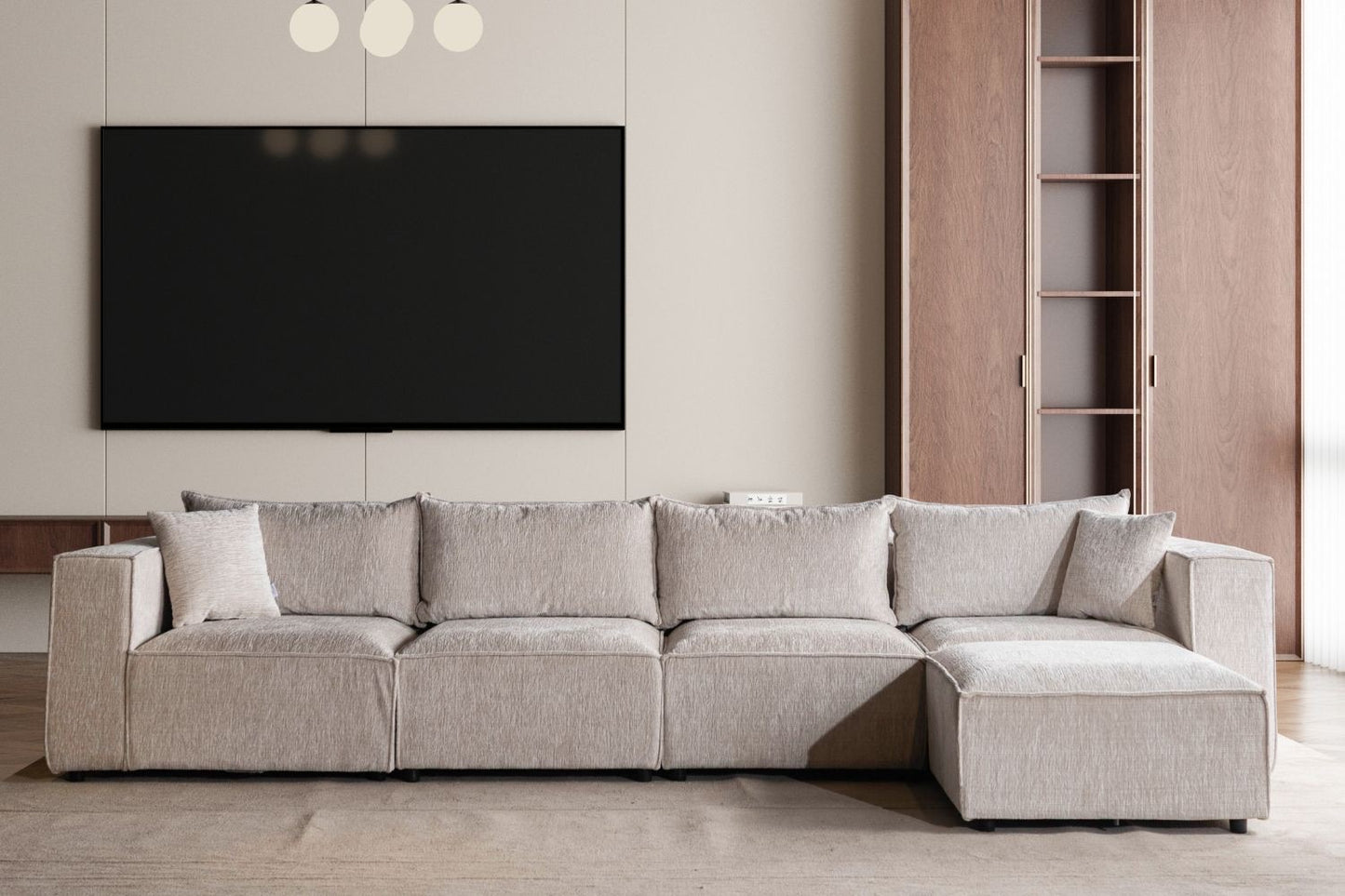 Canapé Élégance Modulable Marbella Beige 4+1