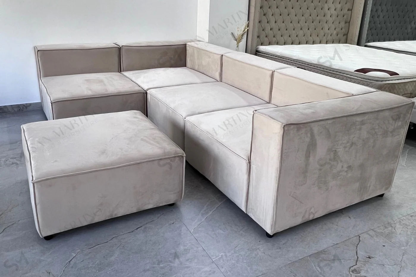 Canapé Élégance Modulable Marbella Beige 4+1