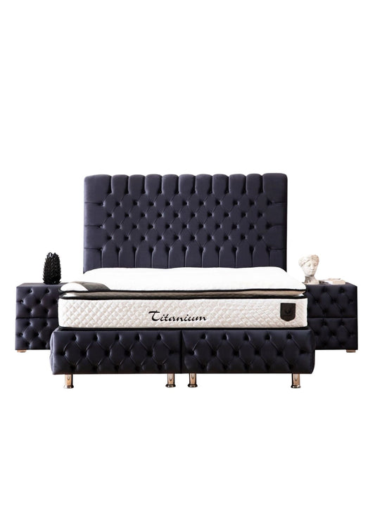 LIT COFFRE Luna Gris Anthracite