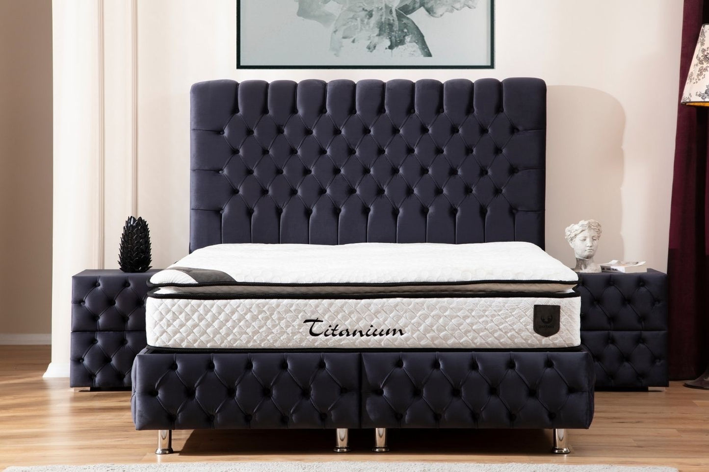 LIT COFFRE Luna Gris Anthracite