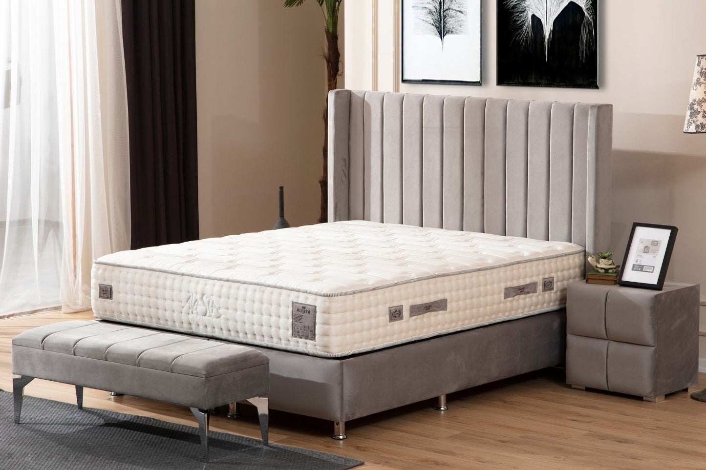 LIT COFFRE Tokyo Gris