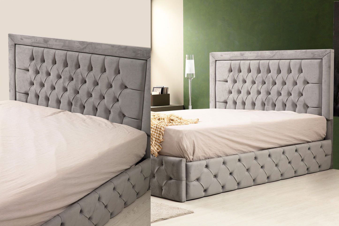 CADRE DE LIT ROMA GRIS