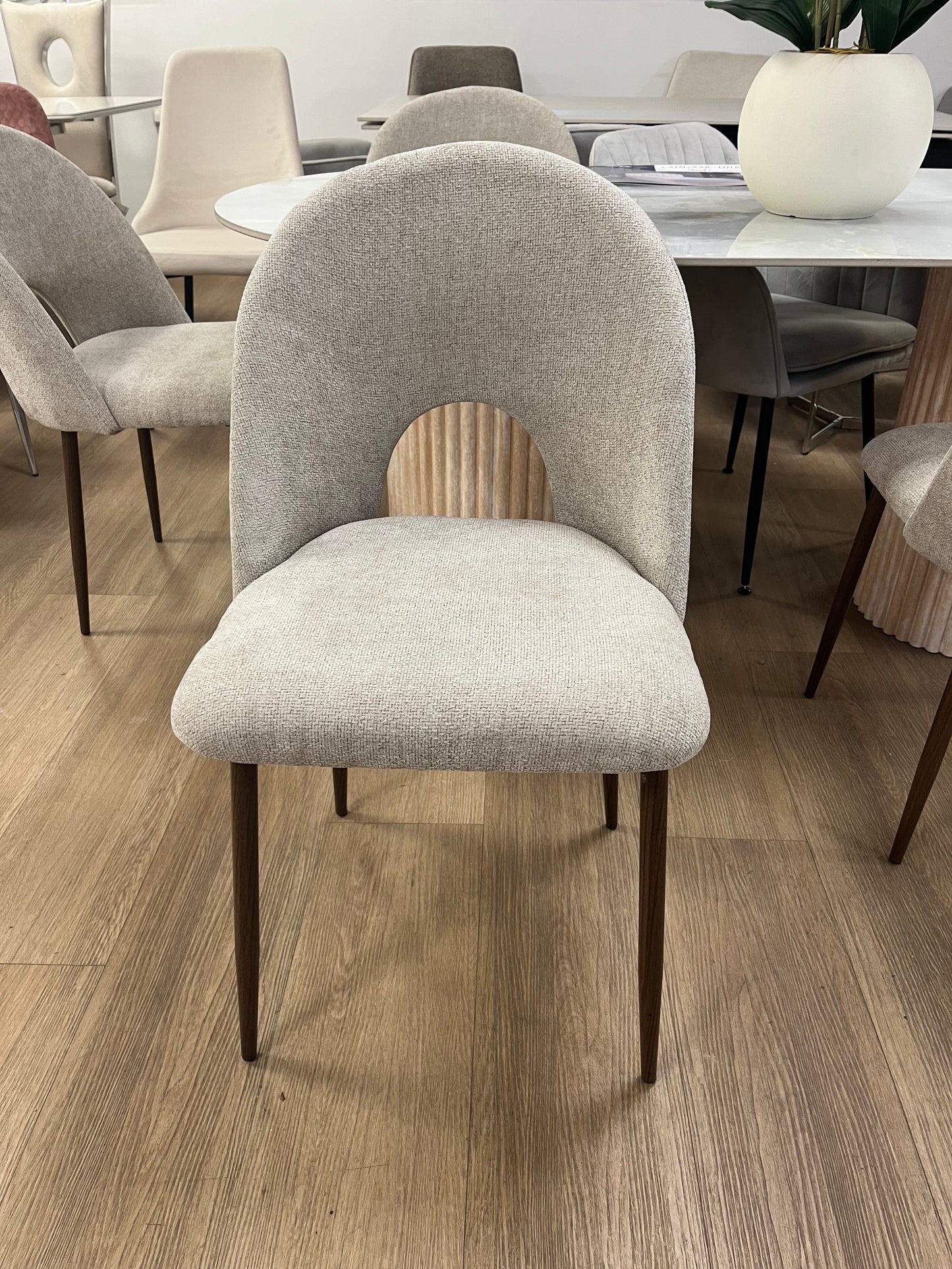 CHAISE TEDDY PIED NOYER ASSISE MARRON GLACE