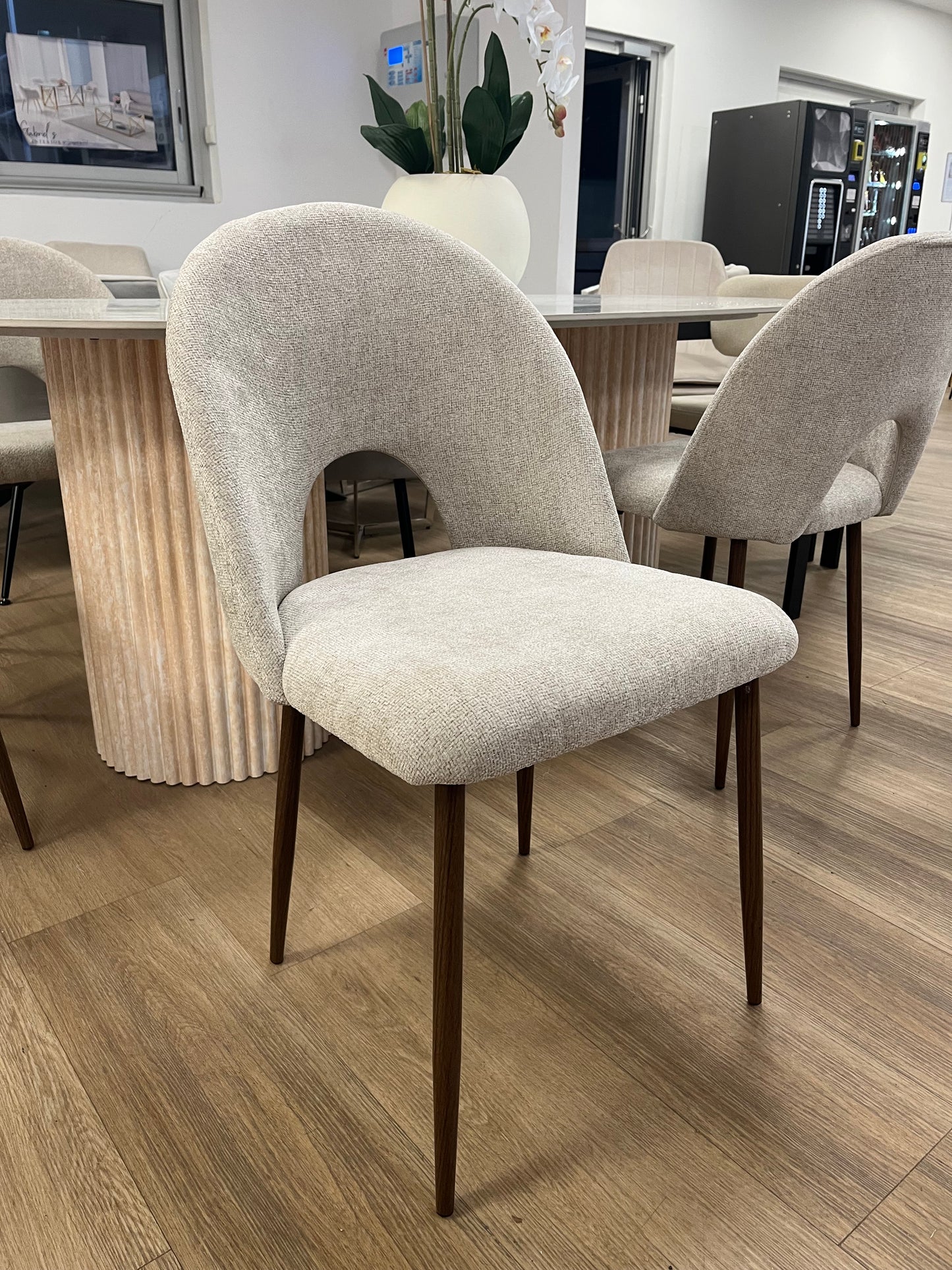 CHAISE TEDDY PIED NOYER ASSISE MARRON GLACE