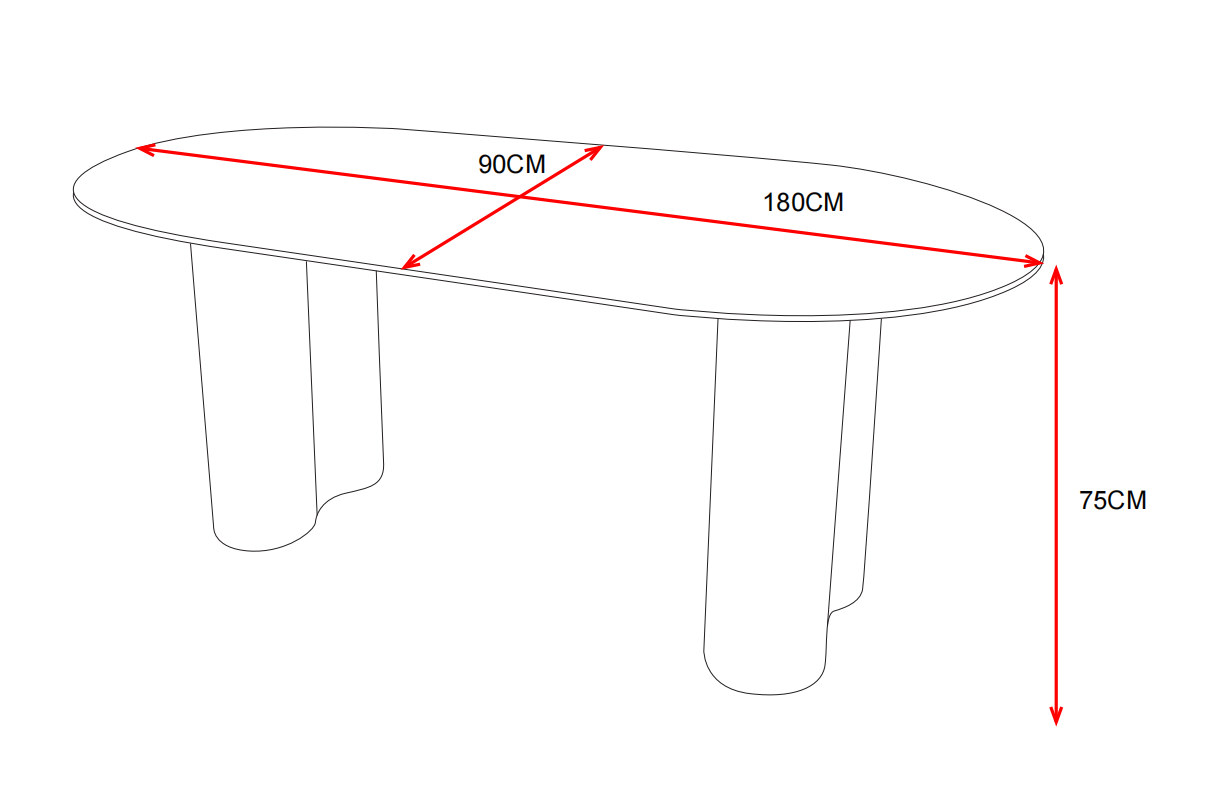 TABLE A MANGER VENEZIA PIED METAL EFFET NOYER CERAMIQUE TRAVERTIN BRILLANT 180x90x75cm