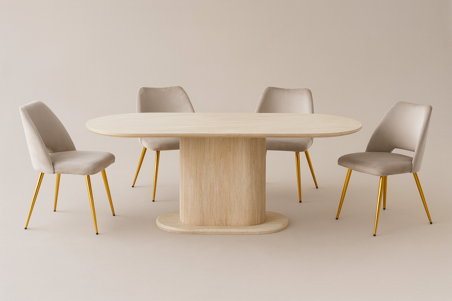 TABLE A MANGER LÉA TRAVERTIN