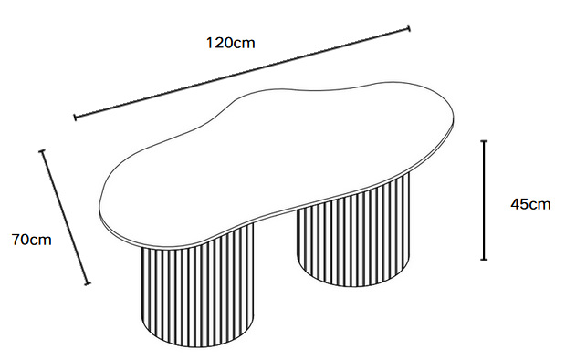 TABLE BASSE NIKI PIED NOYER PLATEAU CERAMIQUE TRAVERTIN MAT 120x70x45cm